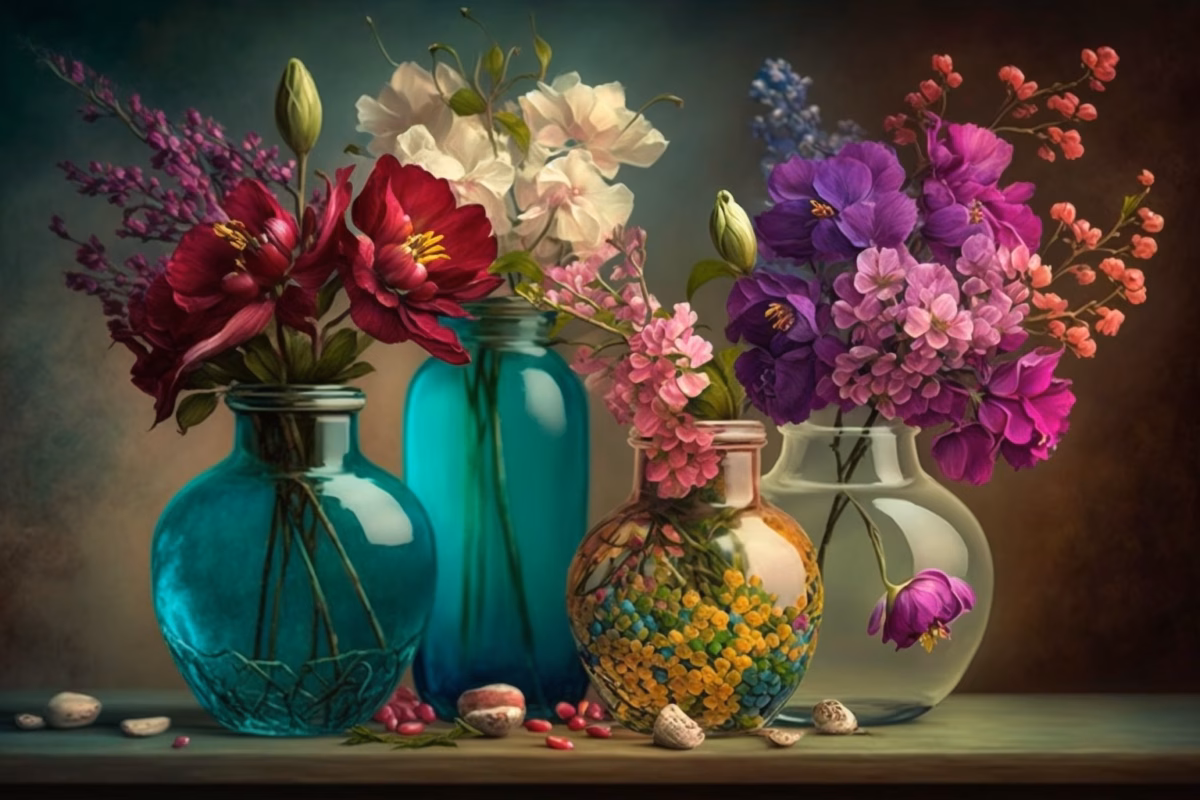 Vaso com Decoupage Floral: Um Toque Romântico - inspiração