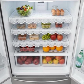 Com Panos de Prato Estampados para Forrar Prateleiras - ideia