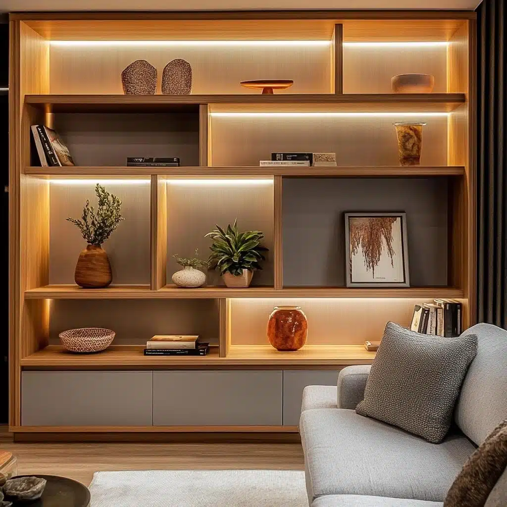 Organização Vertical com Estantes Modulares - detalhe