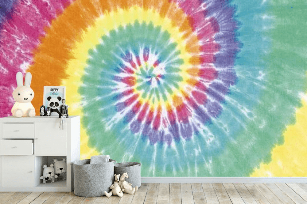 Efeito Tie-Dye: Hippie Chic na Sua Parede - inspiração