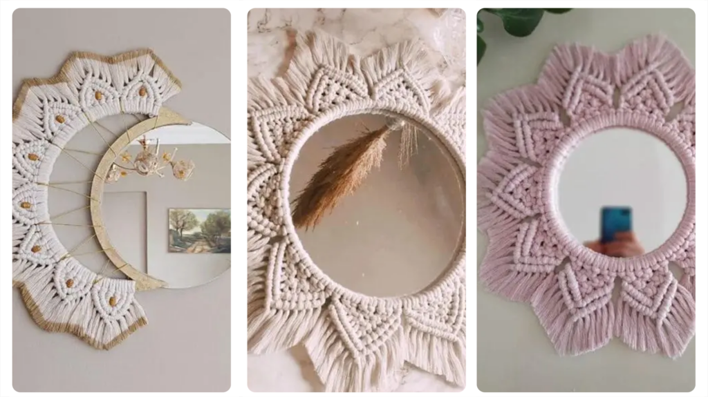 Espelho com Macramê: Toque Boho e Aconchegante Para Seu Cantinho - inspiração