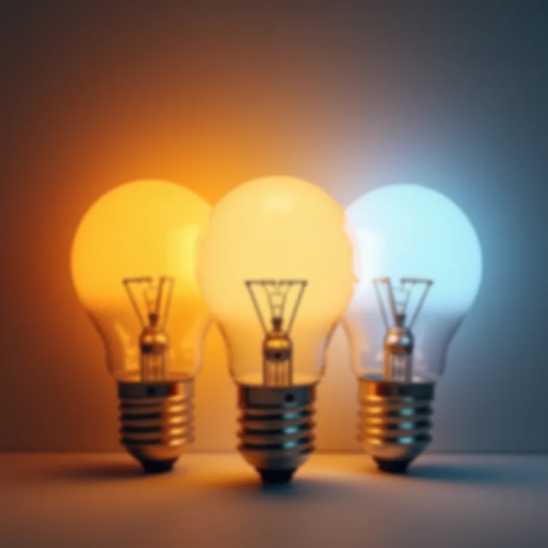 Comparativo de cores de luz e seus efeitos em um banheiro pequeno