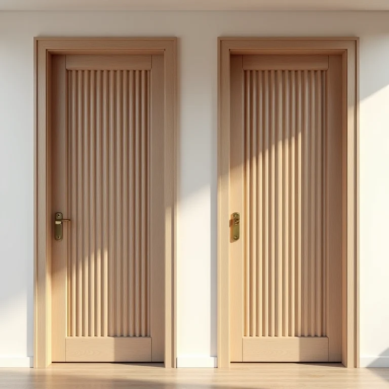 Comparativo de diferentes estilos de portas sanfonadas