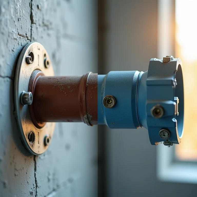 Comparativo entre instalação correta e incorreta de eletrodutos.