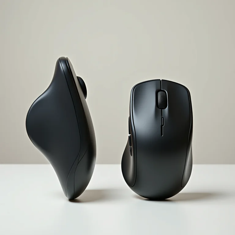 Comparativo entre mouse ergonômico vertical e mouse tradicional