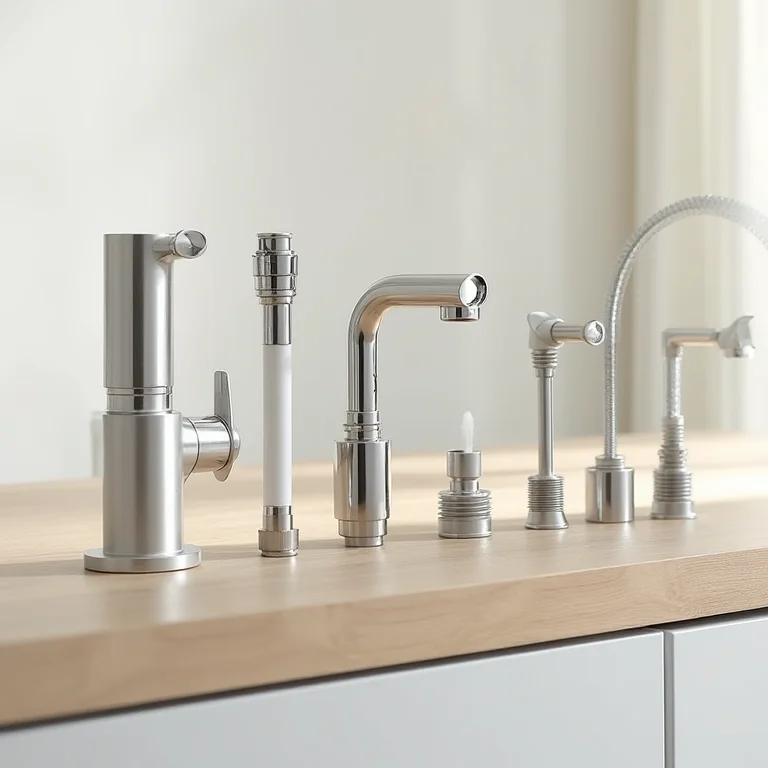 Componentes adicionais de uma torneira monocomando