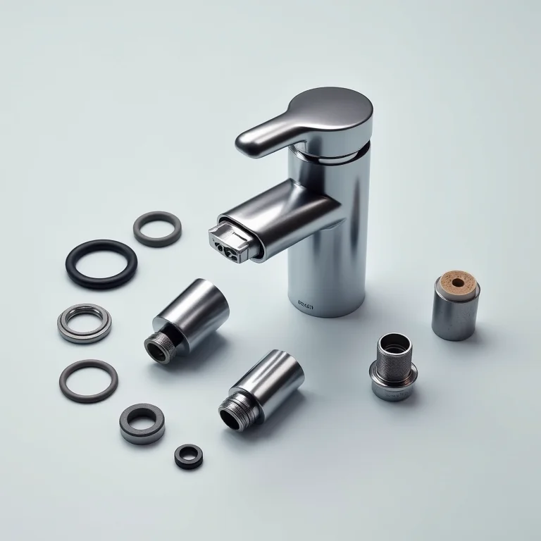 Componentes internos de uma torneira monocomando