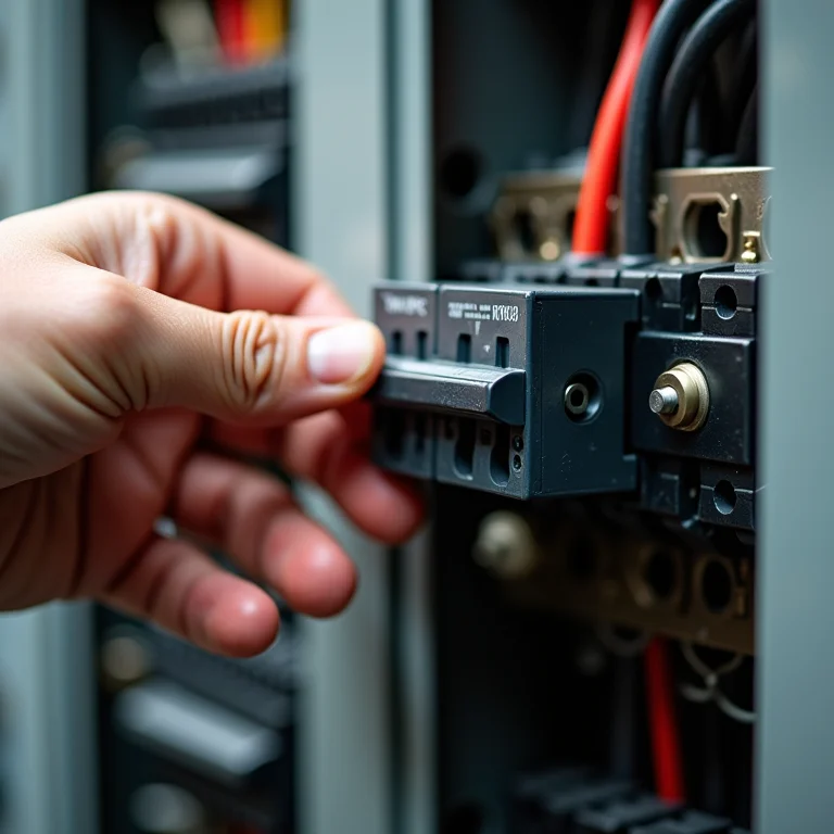 Conectando um novo disjuntor.