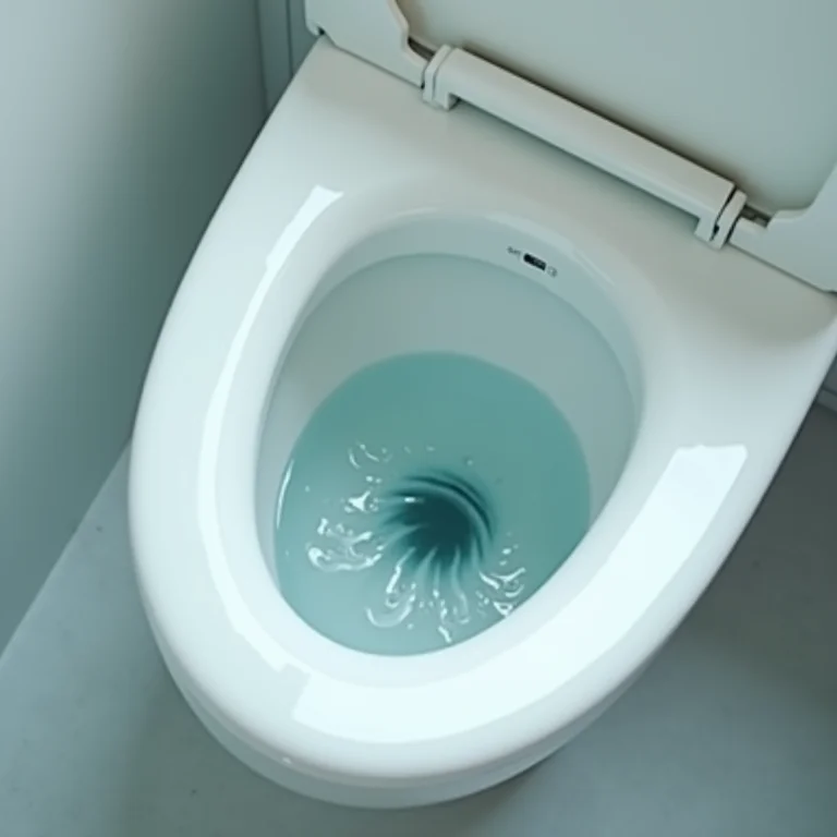 Consumo eficiente de água de um vaso sanitário japonês.