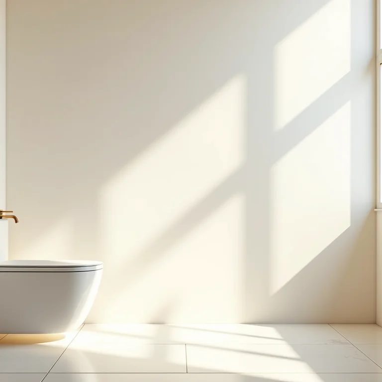 Cores claras e iluminação adequada em banheiro pequeno