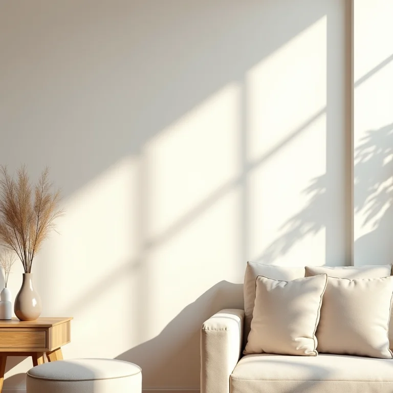 Cores claras e neutras na decoração de sala pequena