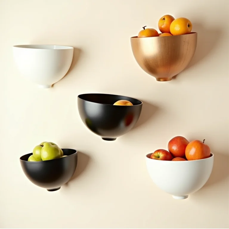 Cores e acabamentos de fruteiras de parede