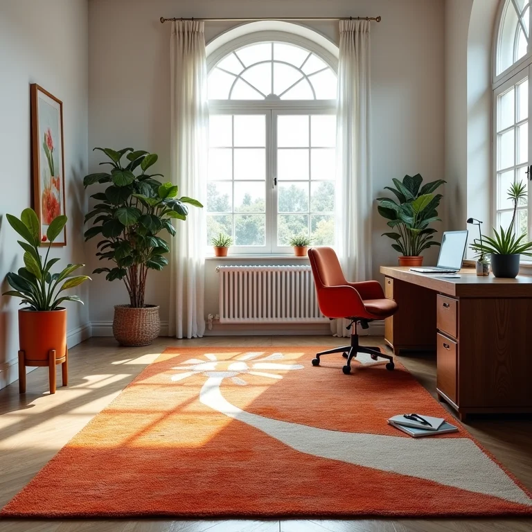 Cores e padrões de tapetes para produtividade