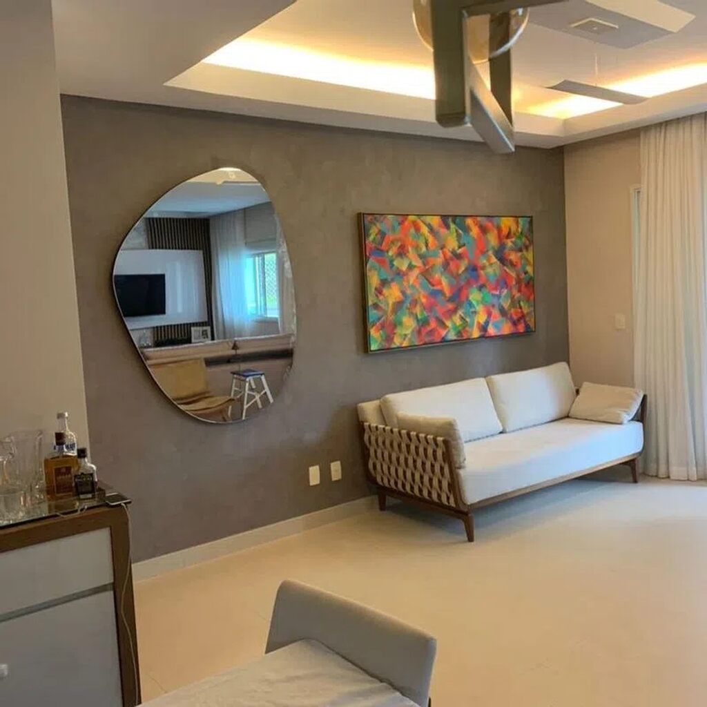 Sala Aconchegante com Textura de Cimento Queimado - inspiração