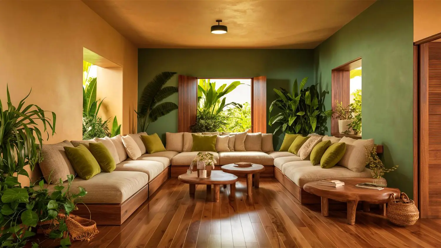 Aconchego Natural: Madeira Celebrando a Beleza do Verde Oliva - detalhe