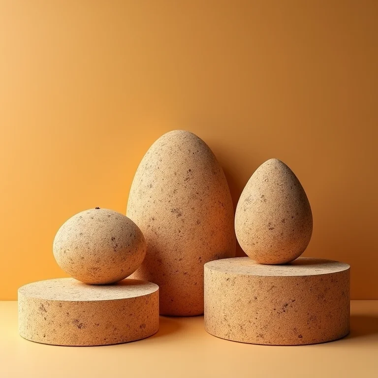 Cortiça expandida em diferentes formatos, mostrando suas propriedades de isolamento.