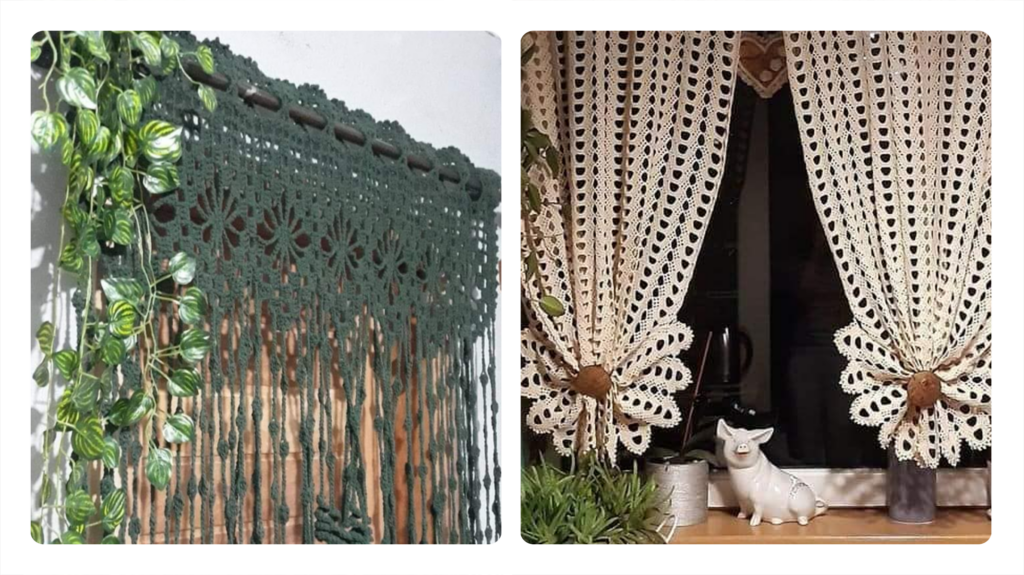 Cortinas de Crochê: Toque Artesanal e Nostálgico - inspiração