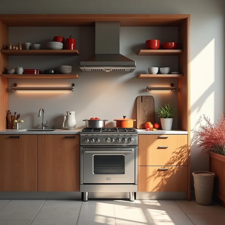 Cozinha moderna com tema de pimenta