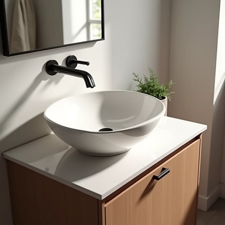 Cubas de apoio compactas para bancadas de banheiro pequenas