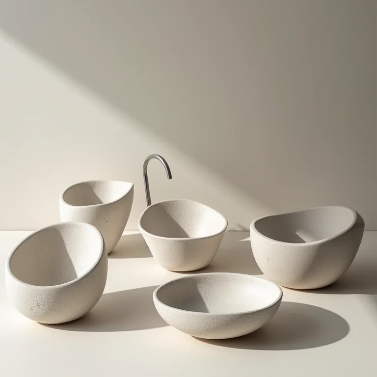 Cubas esculpidas de diferentes formas e materiais