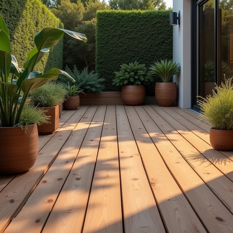 Deck de madeira para varanda gourmet