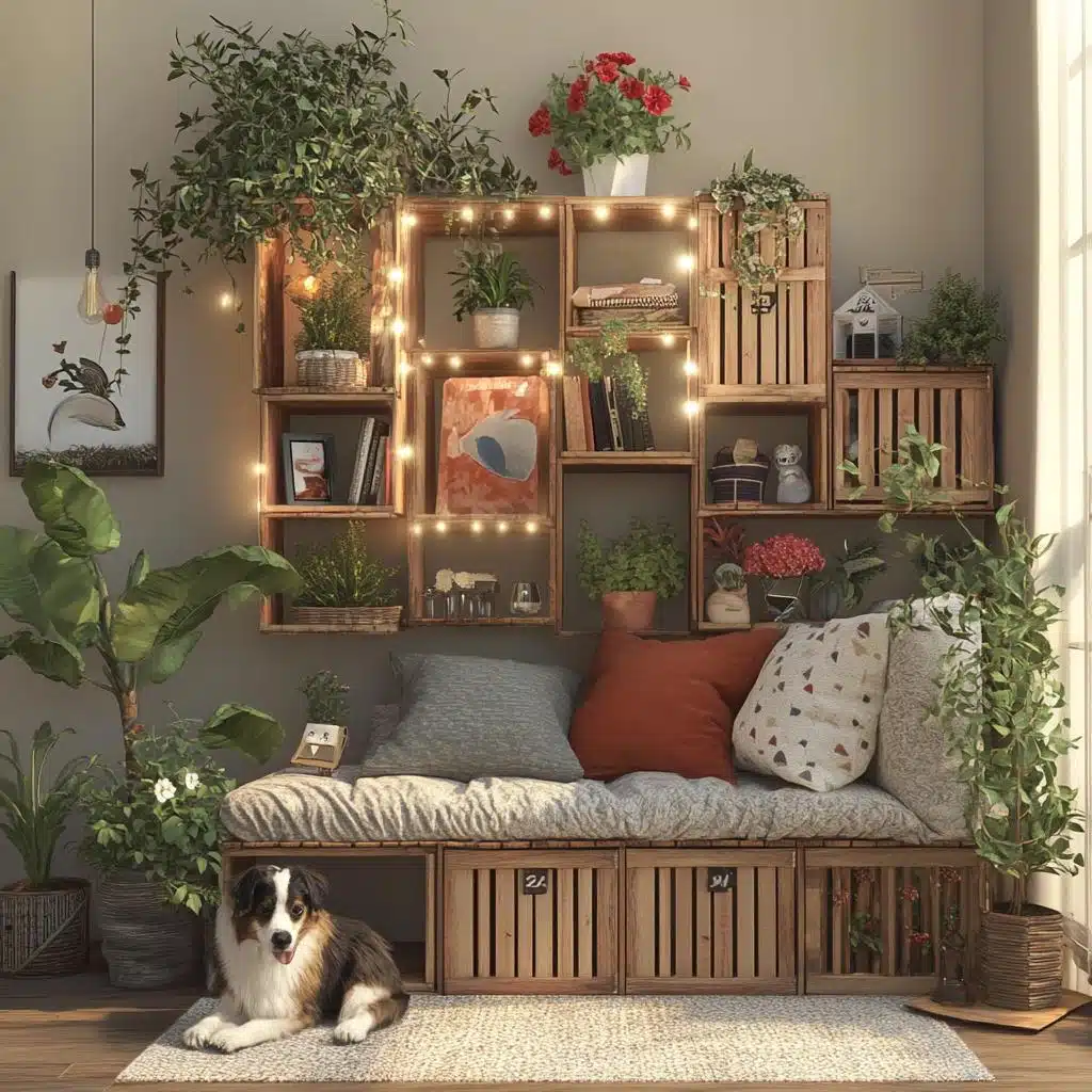 Caixotes Iluminados: Crie Ambientes Aconchegantes com Pisca-Piscas - ideia