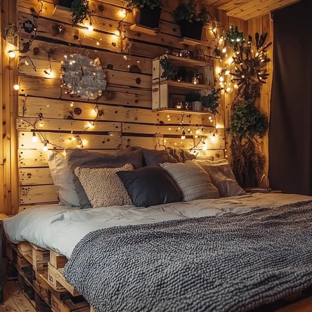 Paletes Iluminados: Um Toque Aconchegante com Luzes - inspiração