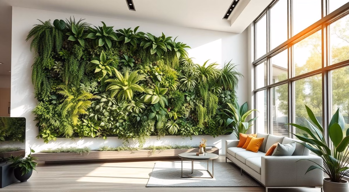 Elegância Suspensa: Crie um Jardim Vertical Artificial com Macramê - inspiração