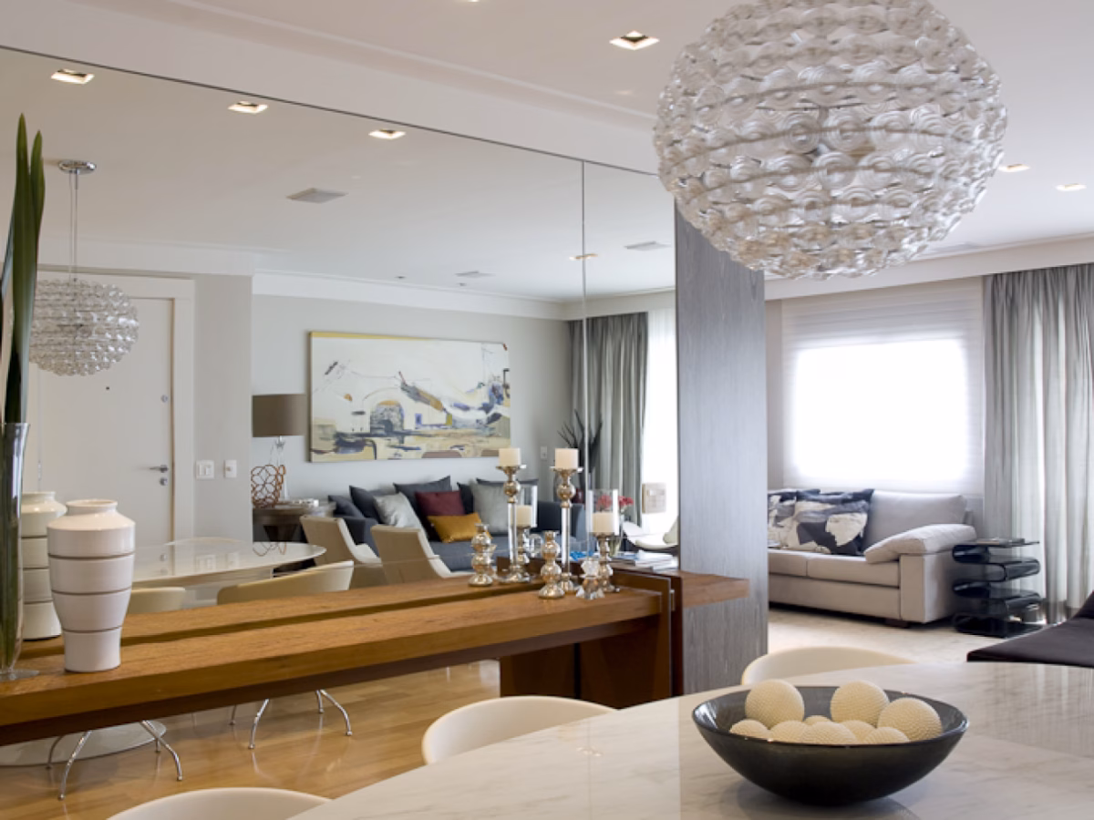 Com Espelhos para Ampliar o Espaço - ideia