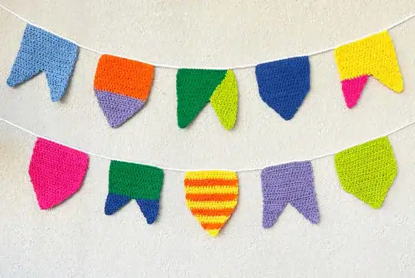 Bandeirinhas de Crochê: Detalhes Delicados para uma Festa Junina Charmosa - detalhe