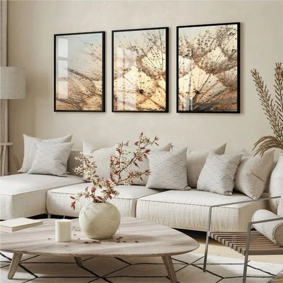 Composição Moderna com Quadros Assimétricos - detalhe