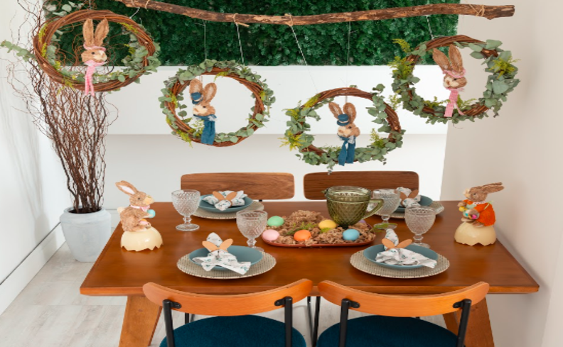 Elegância Vintage: Decoração de Páscoa com Peças de Família e Detalhes em Renda - detalhe