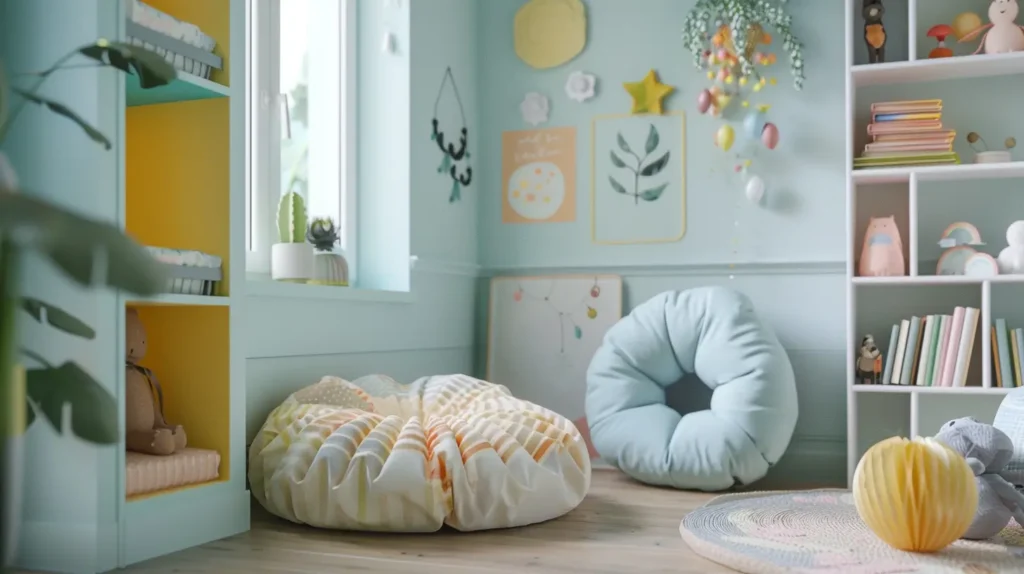 Cantinho de Leitura Aconchegante: Decoração de Quarto Infantil com Almofadas Temáticas - detalhe