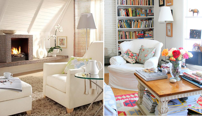 Cantinho de Leitura Vintage: Poltrona Confortável e Luminária Charmosa - inspiração