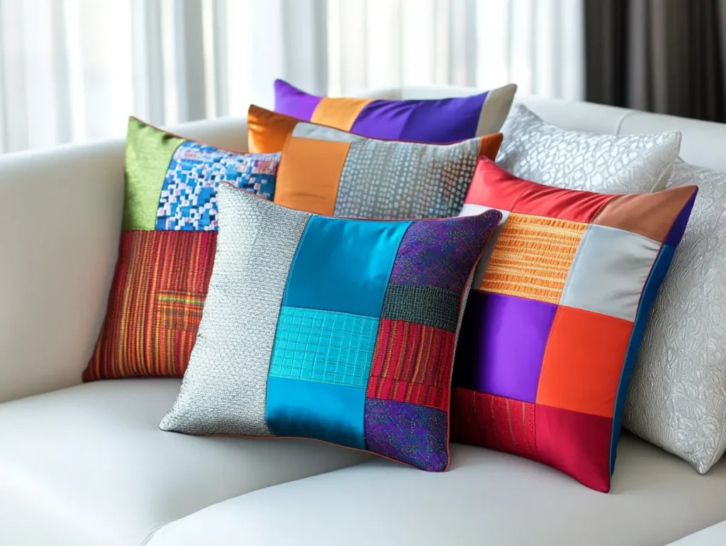 Com Tecido Colorido: Patchwork Moderno - inspiração