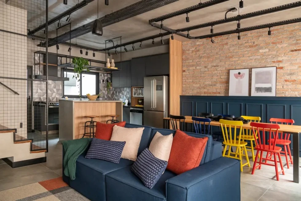 Com Cimento Queimado e Toque Moderno: Elegância Urbana - ideia