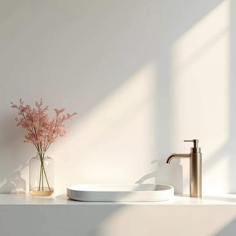 Decoração minimalista em lavabo pequeno
