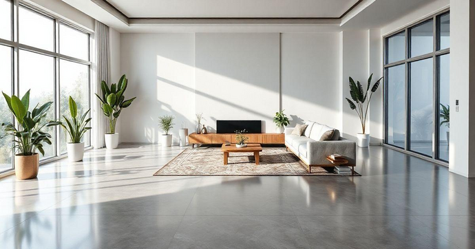 Minimalismo Urbano: A Elegância do Cimento Queimado e Aço Inoxidável - ideia