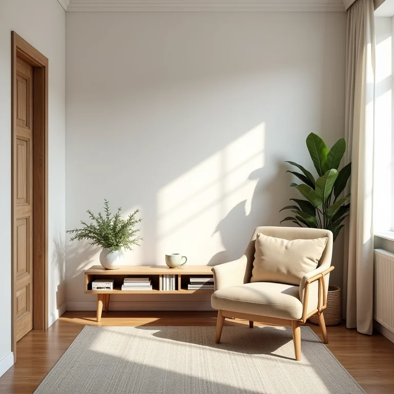 Decoração simples para apartamento alugado: Papel de parede removível e móveis adaptáveis