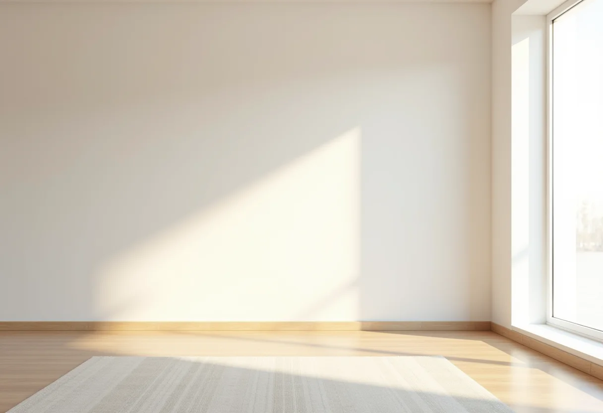 Decoração simples: Sala de estar minimalista com iluminação natural suave