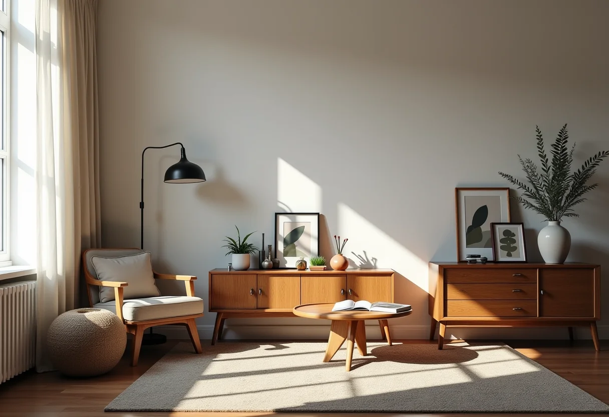 Decoração vintage: mistura de móveis antigos e modernos em sala de estar