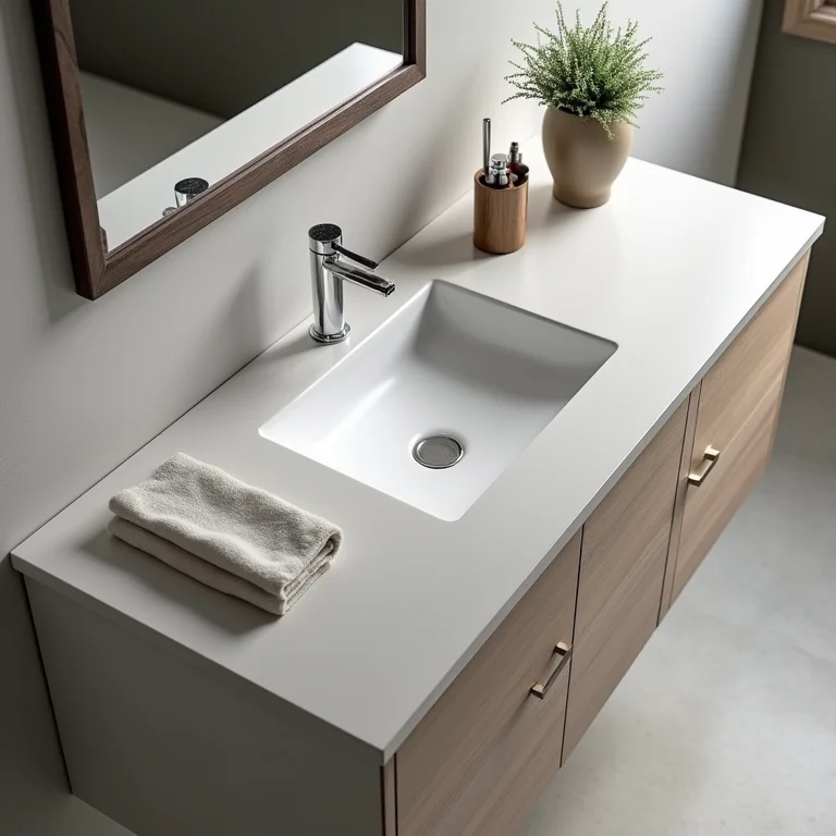 Design versátil de bancada de porcelanato