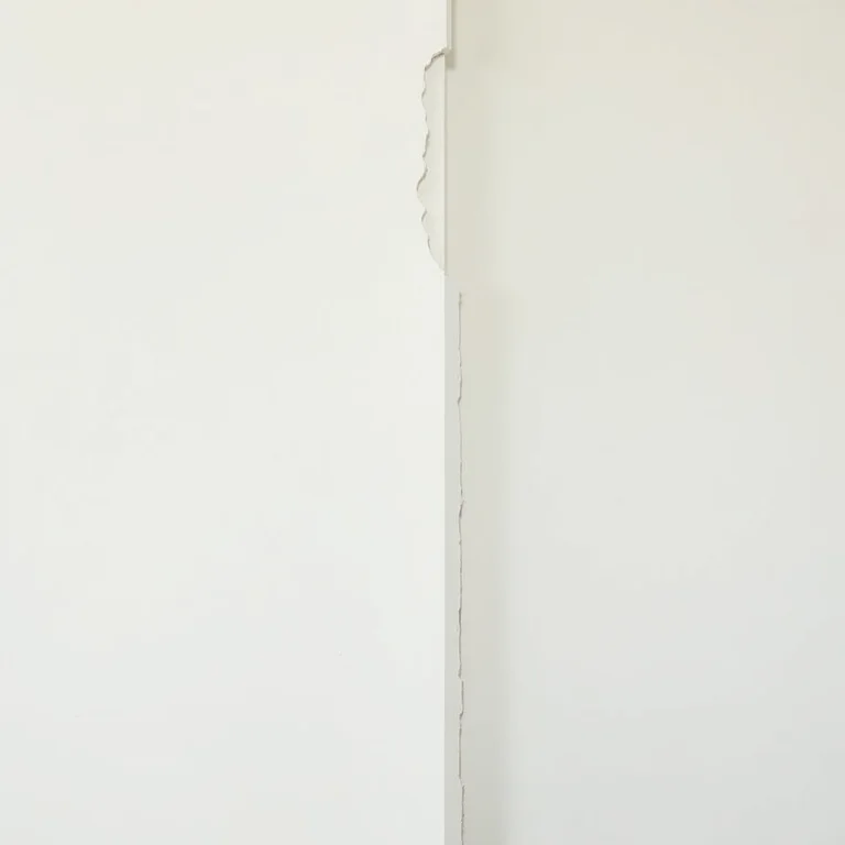 Detalhe da instalação de uma placa de gesso acartonado (drywall)