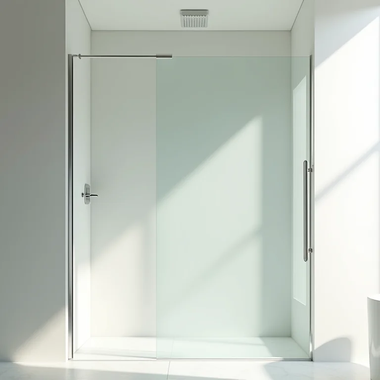 Detalhe de box de banheiro até o teto