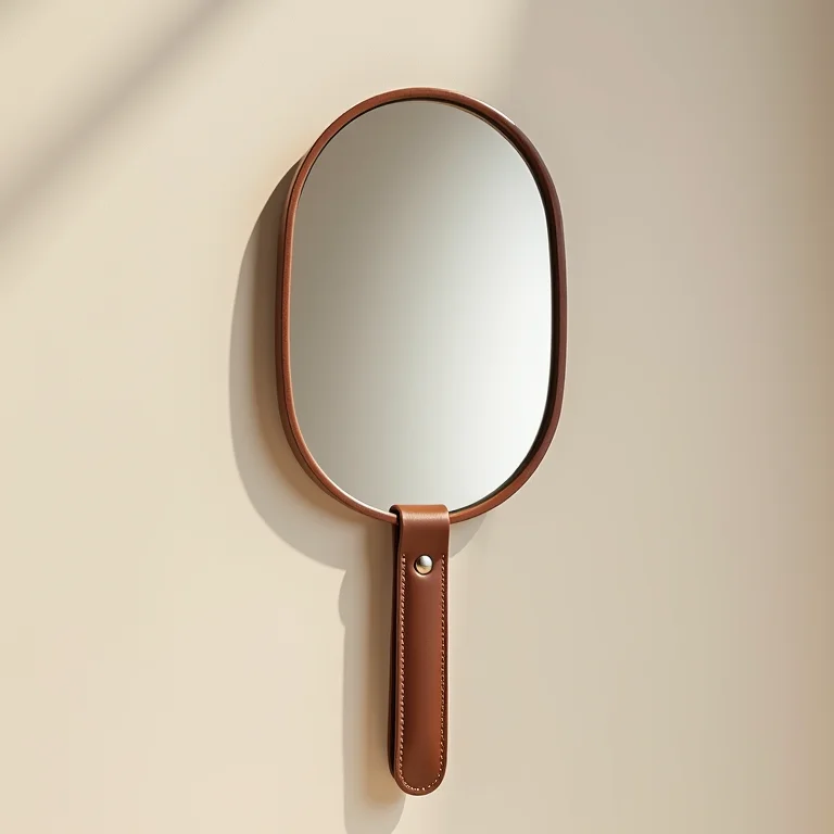 Detalhe do design minimalista do espelho Adnet.