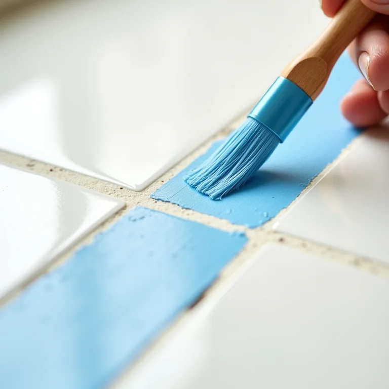 Detalhes de acabamento na pintura de azulejos