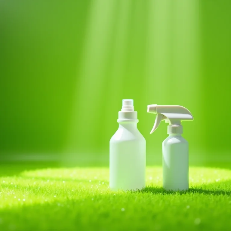 Detergente neutro e desinfetante para limpeza de grama sintética.