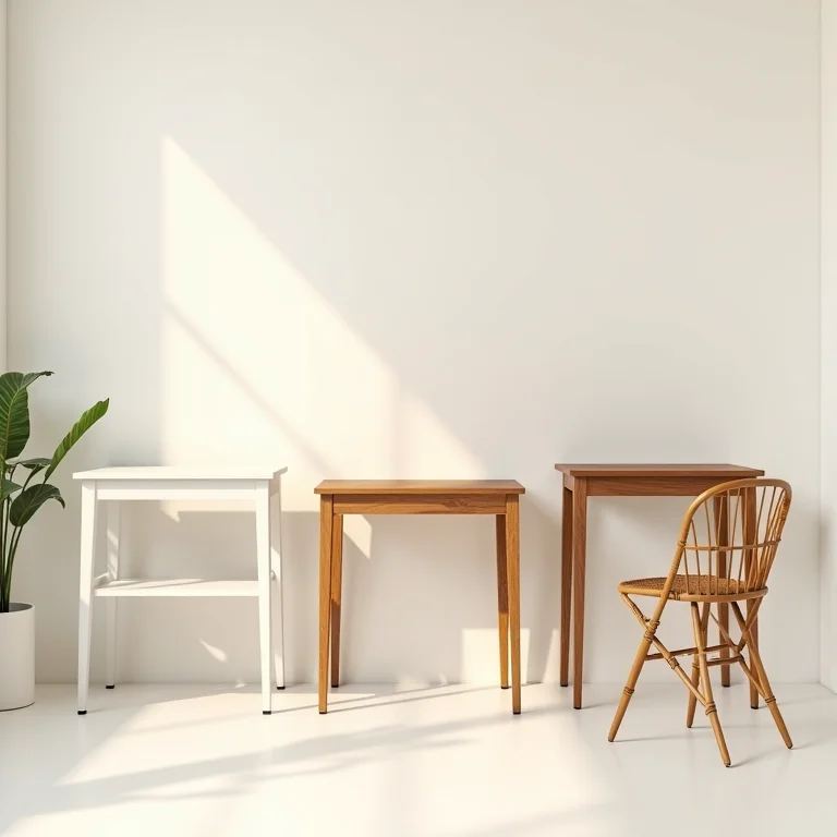 Diferentes estilos de mesas de escritório suspensas dobráveis