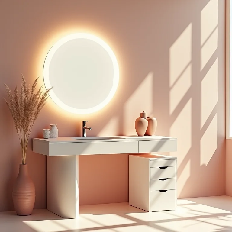 Diferentes estilos de penteadeiras para inspirar a organização