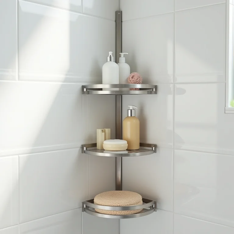 Diferentes modelos de porta shampoo de canto